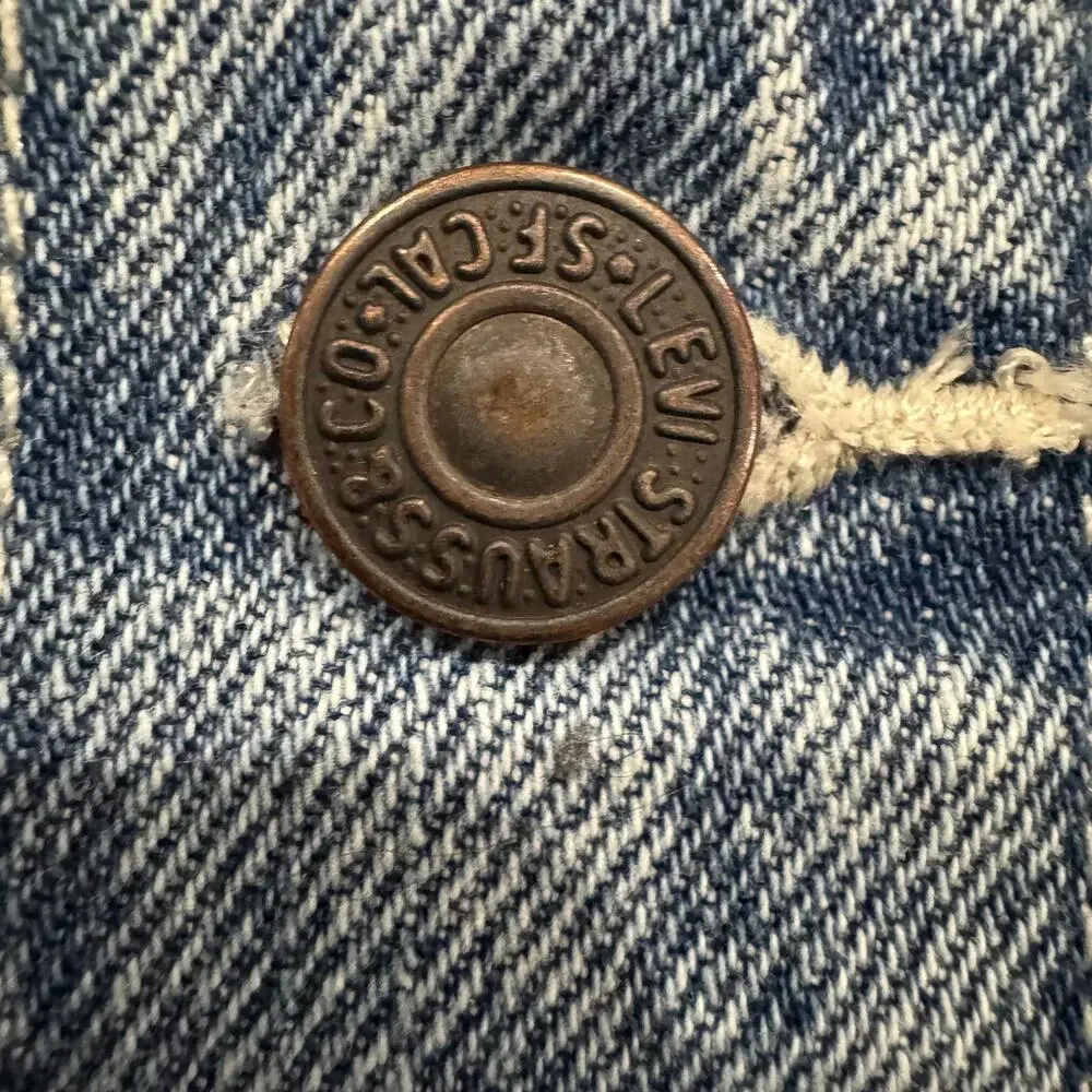 Levi's Relaxed Fit Denim Chore Coat Mens L Blue Medium Wash Workwear GUC